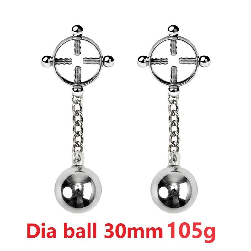 Morsetti per capezzoli regolabili in acciaio inossidabile con set di catene Clip per capezzoli da donna Bondage per il seno Schiava Giocattolo sessuale femminile