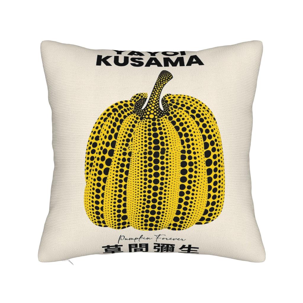 Yayoi Kusama Art Pillowcase Polyester Cushion Cover Decorations Polka Aesthetic Pillow Case Cover Home Square 18'