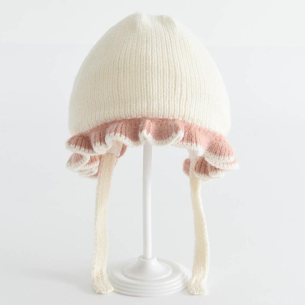 Entzückende winddichte Baby-Strick-Turbanmütze mit Kälteschutz