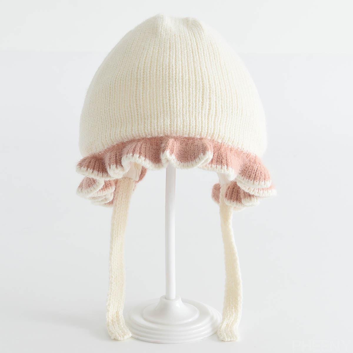 

Adorable Windproof Baby Knit Turban Hat with Cold Protection 46-48cm (5-15 months) брудно-білий