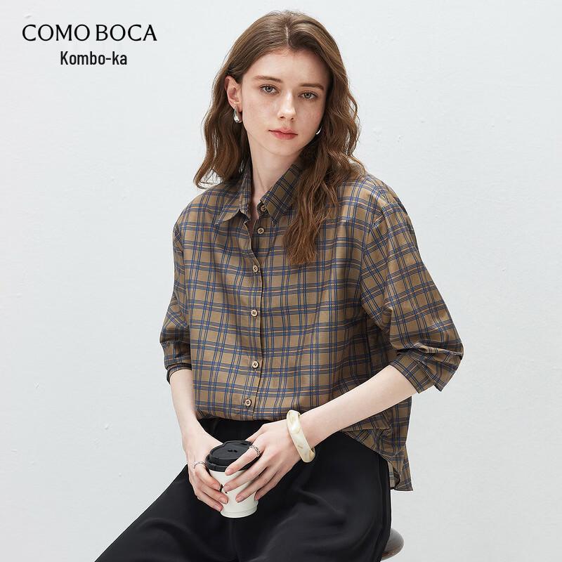 Women s Mulberry Silk Blend Long Sleeve Shirt L