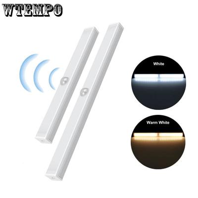 PIR Motion Sensor Closet Lights Cabinet Lighting Wireless USB Rechargeable Energy Saving LED Night Light Bar For Closet Cabinet Wardrobe Stair