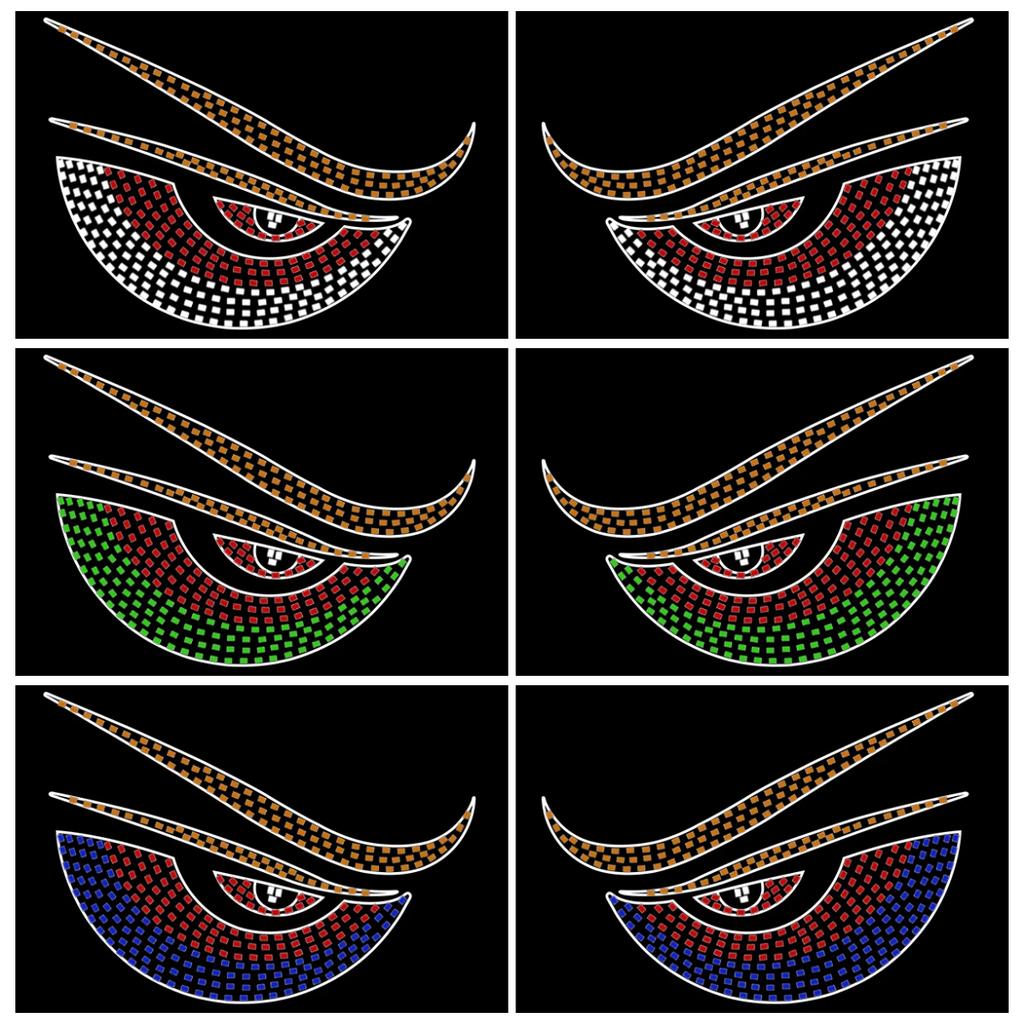 Car Devil's Eye, Car Lights Blink, Car Rear Window Decoration, Dynamic Display Screen, Emojis, Light Cards, Eye Lights parts