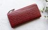 Dakota Long Wallet with Genuine Green Women's L-Shaped Zipper, Leather, (Brick (44))