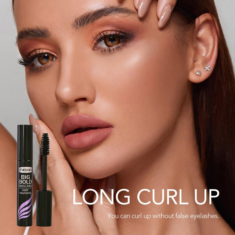 Thick Curly Long-lasting Mascara Waterproof Sweatproof Mascara Easy To Remove Makeup Anti Halo Dyeing Mascara Non Caking Eye Black