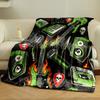 Black Background Music Elements Print Blanket Warm Soft Fluffy Kids and Adults Sofa Bed Throw Blanket Outdoor Travel Camping
