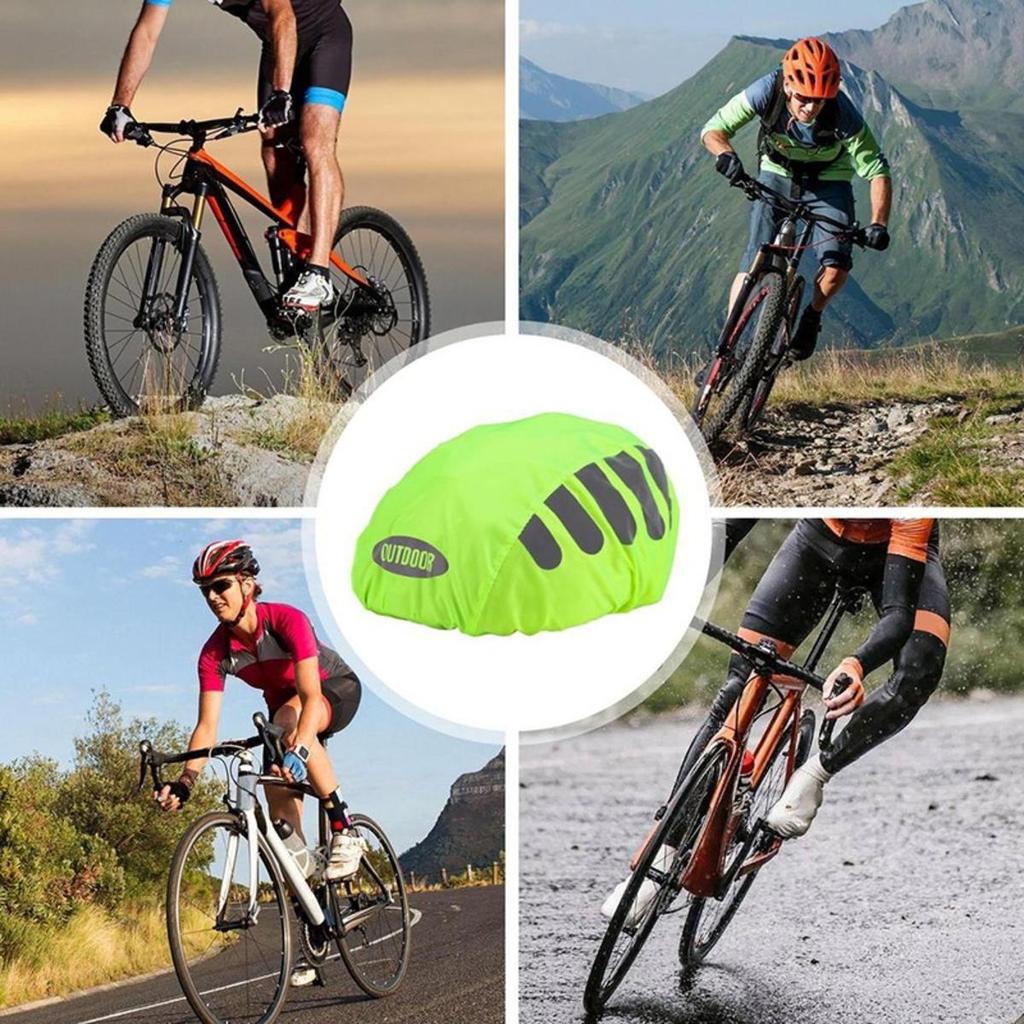 Waterproof Bike Helmet  with Reflective Strip Cycling Bicycle Helmet Rain Cover Road Bicycle Casque Water Snow Cover