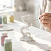 Artistic Dragon Sculpture 3D Printed Chinese Figurine, Collectible White Statue, Feng Shui Statue Decoration for Home Office