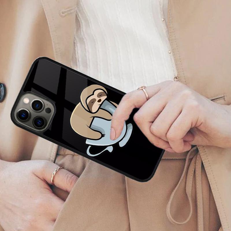 Cute Lazy Sloth Sleep Magnetic Phone Case For APPLE iPhone 17 Air 16 14 13 12 Pro Max 15 Plus Wireless Charge With MagSafe Cover