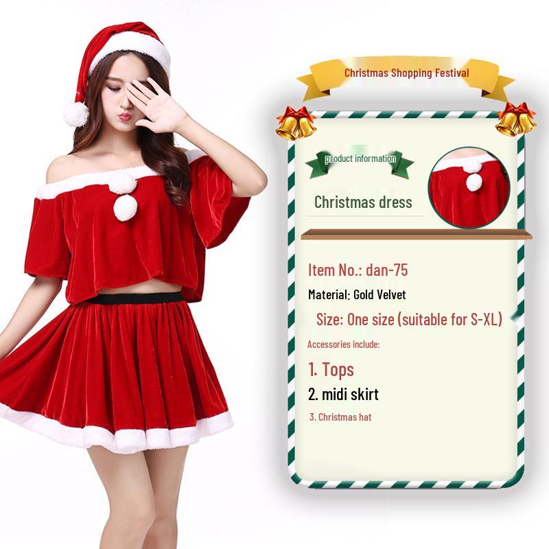 2023 Weihnachtsmann Weihnachtskostüm und Cosplay-Outfit-Set