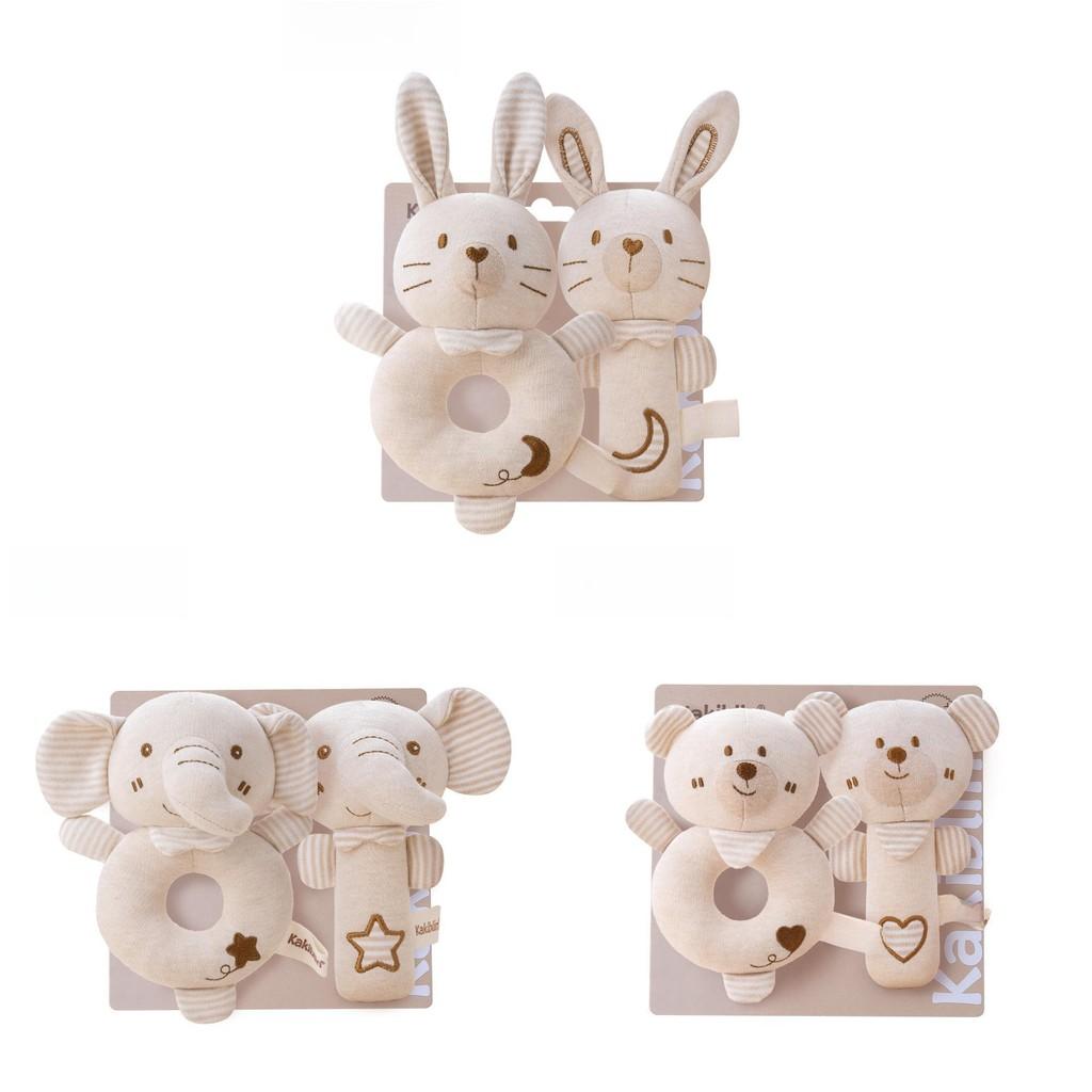 Baby Handheld Rattle Toy Set With Soft Cotton Material For Sensory Development