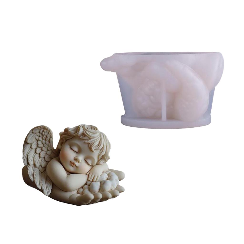 Silicone Sleep Angel Candle Mould for Creation Suitable for Parties Weddings and Decoration