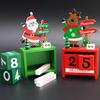 (1 Pcs) 7.3*14cm Christmas Decoration Wooden Calendar Display Window Desktop Decorations New Year Scene Originality Gift DIY
