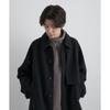 Junred Woolly Knit Cape Trench Light Size S Men's Coat, ANO82050, Gray,
