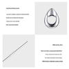 S999 Sterling Silver Water Drop Stud Earrings, Elegant Pure Silver Design for Women, Fresh Style Ear Accessories.