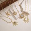 Heart of the Blazing Sun 18K Gold-Plated Copper Necklace/Earrings with Zirconia – Women’s Jewellery for Mix-and-Match Styling