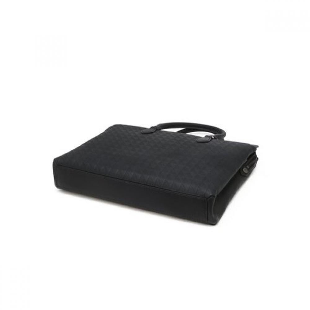 Daks Dark Grey Pattern Cowhide Briefcase Dbba6e250g3