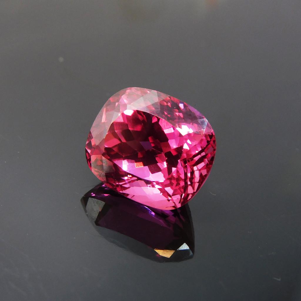 Natural Pink Sapphire Ring Brilliant Cushion Cut 20.8 ct Gems for Gift September Birthday Birthstone