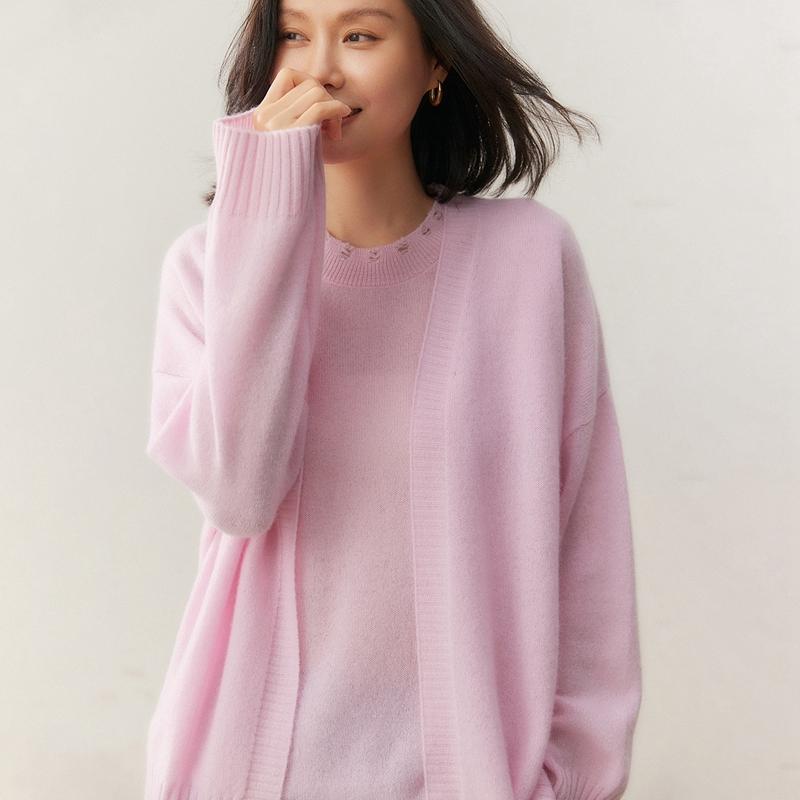 Qinghe 100% Pure Cashmere Women's Sweater - Ultra Soft Luxury Winter Pullover