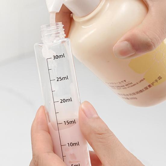 4Pcs/Set 30ML Travel Bottle Leak Proof Reusable Lotion Conditioner Shampoo Storage Bottle Dispenser Portable Refillable Empty Toiletries Container