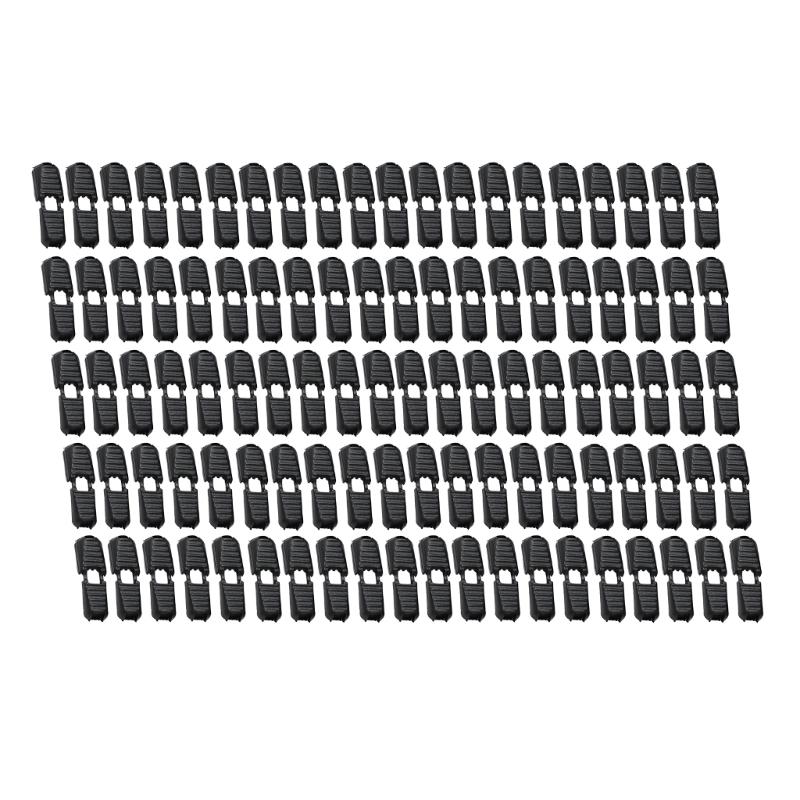 50/100Pcs Paracord Lanyard Zipcords Stoppers Paracord Clip Elastic Shoelaces Shock End Clasps Replacement