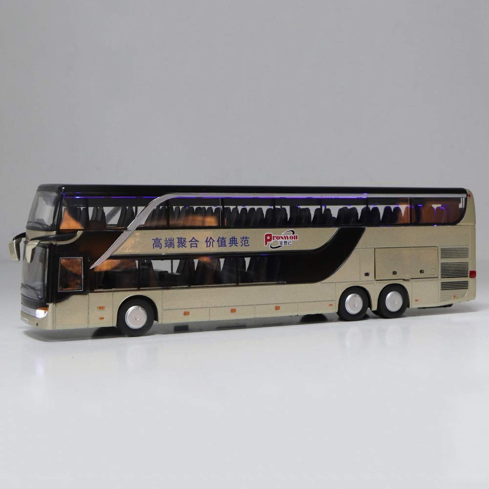 Crazy Electric Bus Toy Alloy Bus Model Toy with Music for Kids Sale! Double-Decker 150 Double-Decker (Gold)
