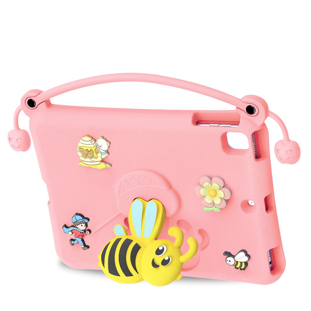 Étui de Protection en EVA Motif Abeille pour iPad Pro 9.7 Pouces Air 1 2 Protecteur antichoc avec Support Rose