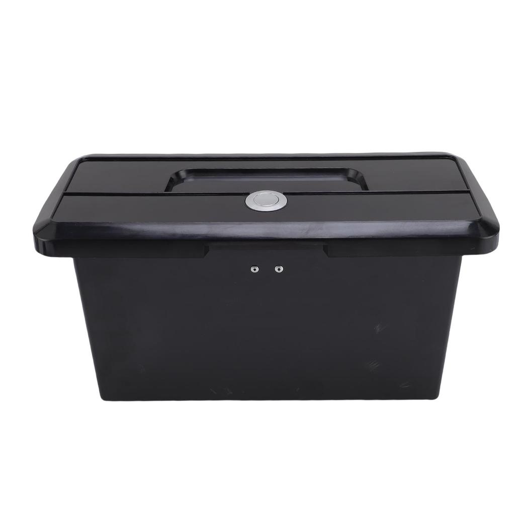 Marine Boat Storage Compartment Multifunctional Lockable ABS Locking Plastic Glove Box with Double Cup Holder Black