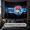 Custom Name Text Tapestry,Lyon FC Decorative Wall Hanging, Background Tapestry For Home Bedroom