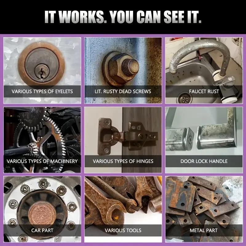 Multifunktionaler Rostentferner — entfernt Eisenpartikel, stellt den Glanz von Metalloberflächen wieder her, schützt Chromlack und Autolacke