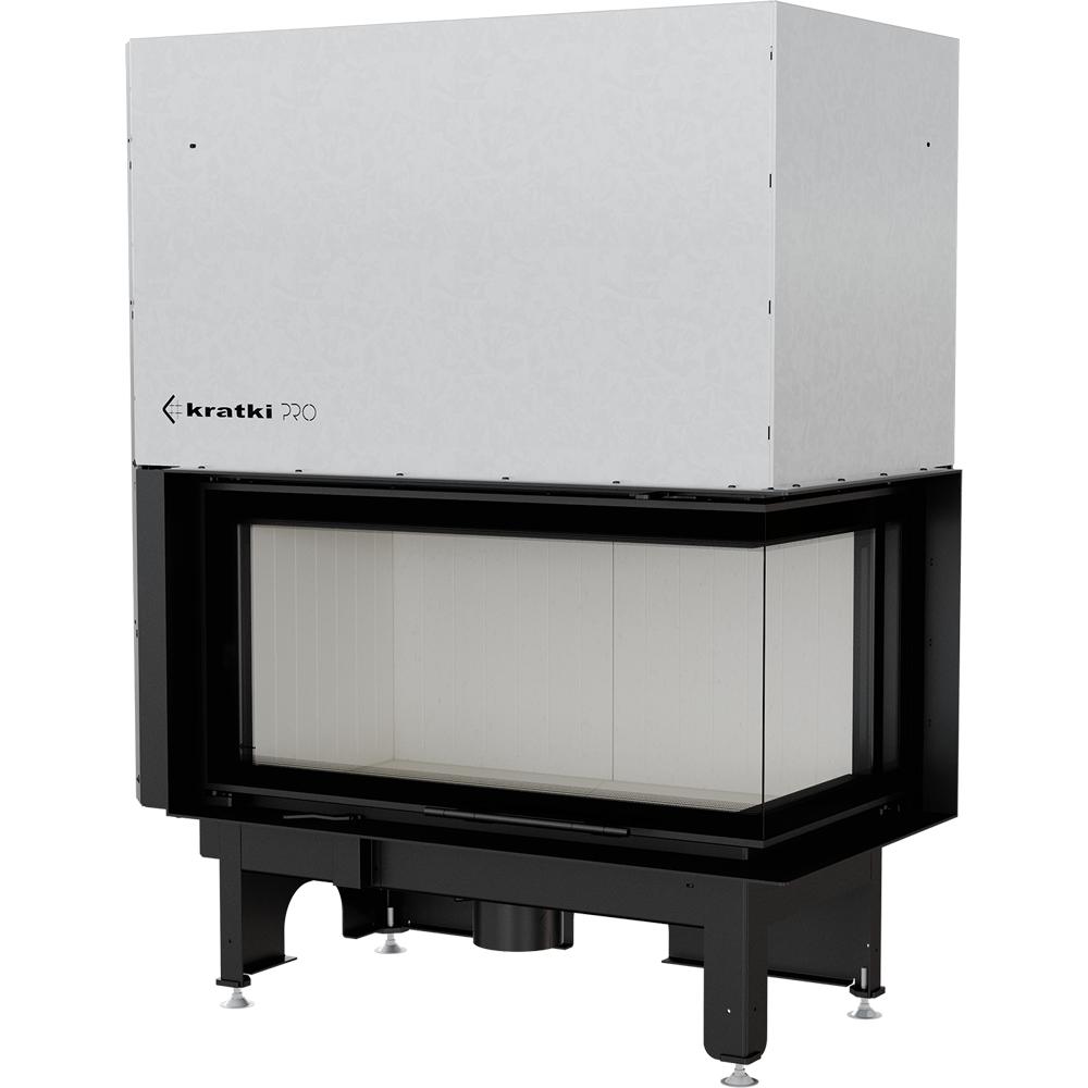 Steel Fireplace KRATKI NADIA Right 14 kW Ø 200 Lift-up