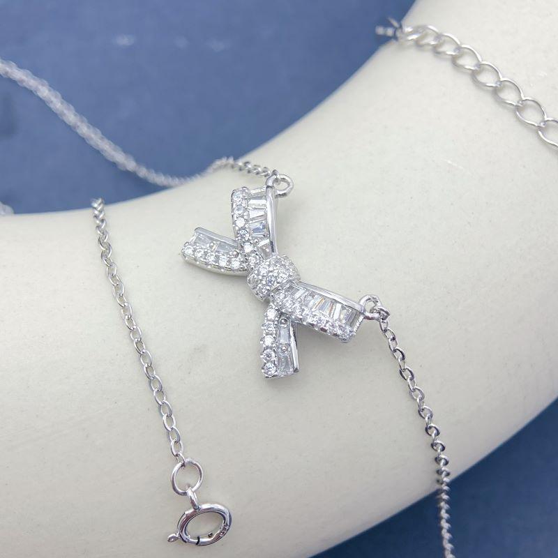S925 Sterling Silver Bow Pendant Necklace - Versatile Clavicle Chain for Qixi Valentine's Day Gift