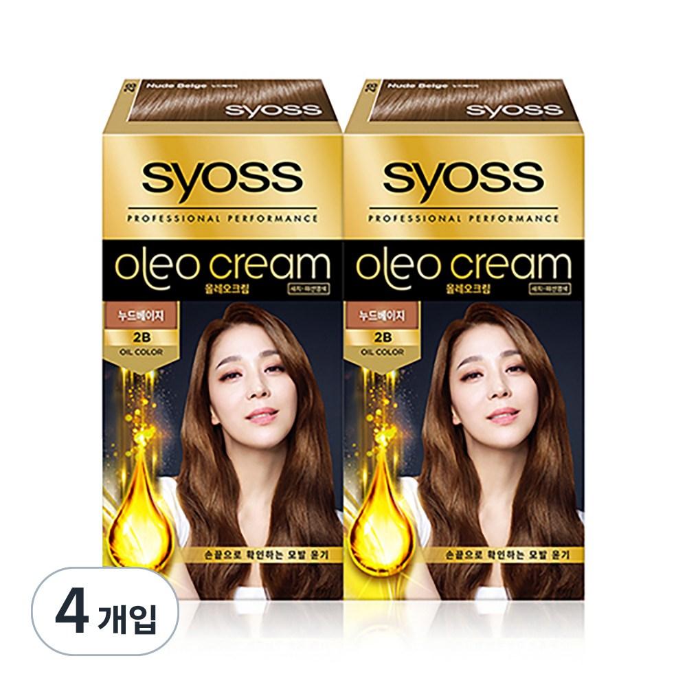 

Syos Oleo Cream 2B Hair Dye, 2B Nude Beige, 4 pcs.