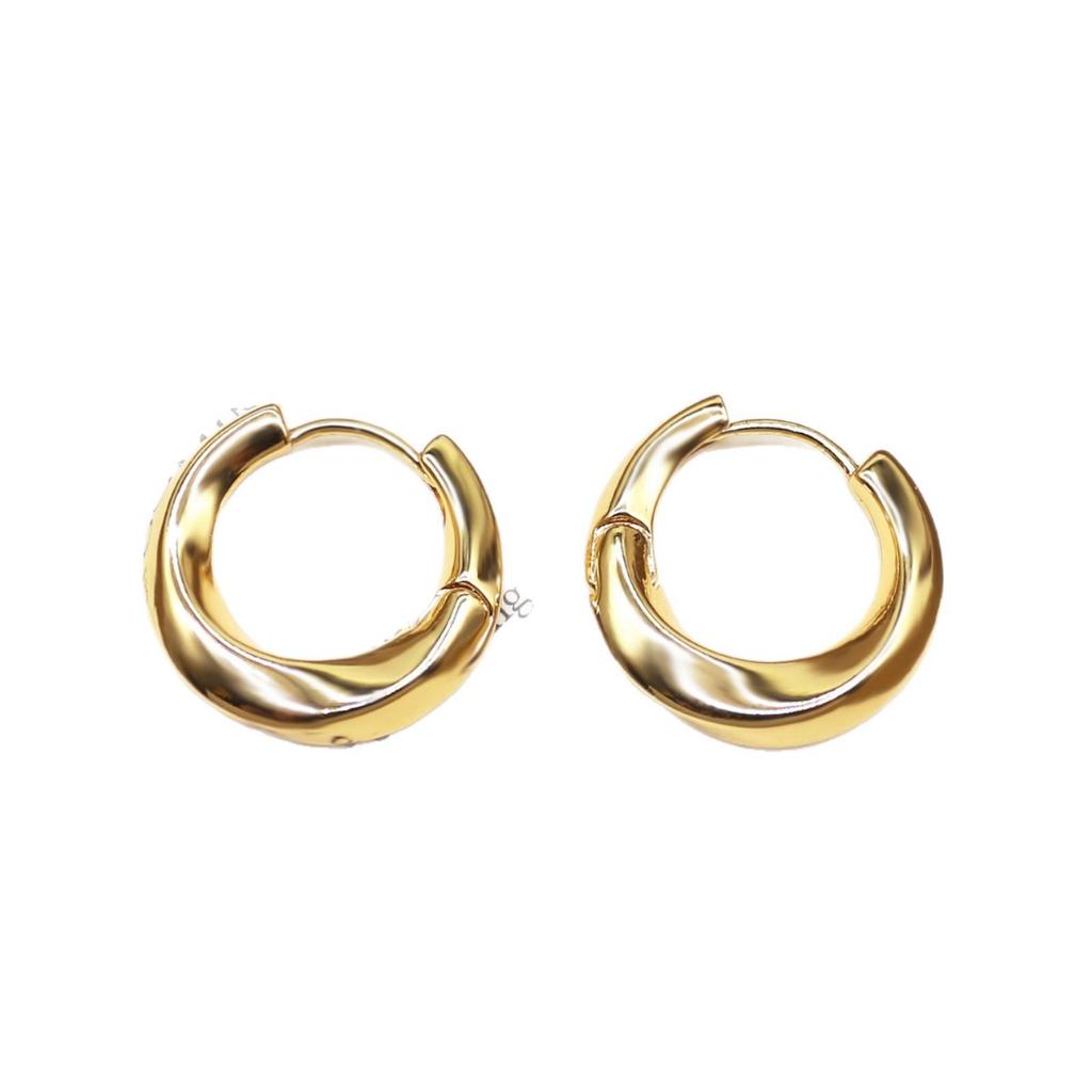 Europäische & Amerikanische Nischen Verdrehte Creolen - Leichter Luxus Metall Retro Design