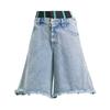 Originals Ksenia Schnaider Trainingshose Boxer Washed-Effekt Sportlich Lässig Jeansshorts Damen-Shorts Hellgrau Blau IU2470