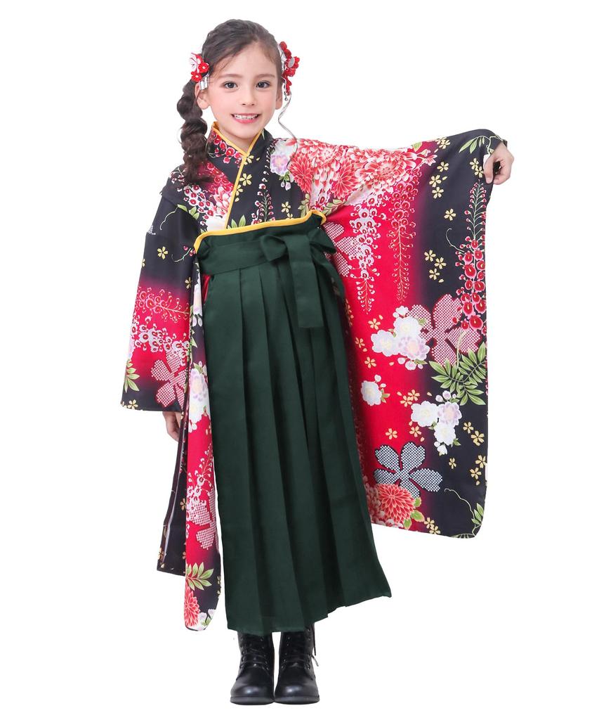 Hakama Easy To Simple Japanese Style Set Graduation Graduation Girls Shiny Red [KYOETSU] Set, Wear, (Kimono, Hakama), Ceremony, Ceremony, Girls, (8.