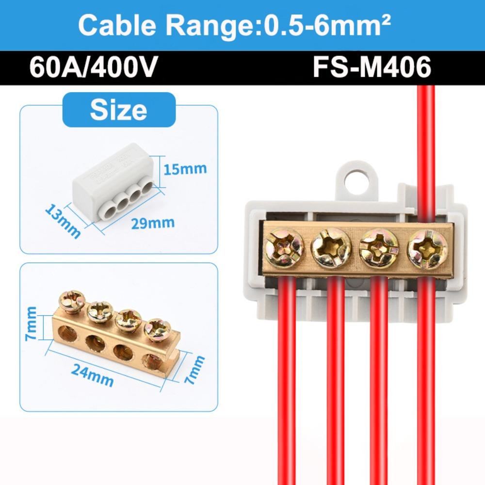 Electrical Connectors Conductor Brass High Power Splitter Large Current Universal Wire Connector Terminal Blocks Electrical