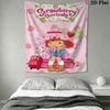 Erdbeer-Shortcake Eine Wandbehang Gedruckter Stoffdecke Dekorative Wandteppiche für Schlafzimmer Wohnzimmer Heimdekoration