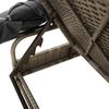 Vidaxl Sun Lounger with Canopy, Grey, Poly Rattan