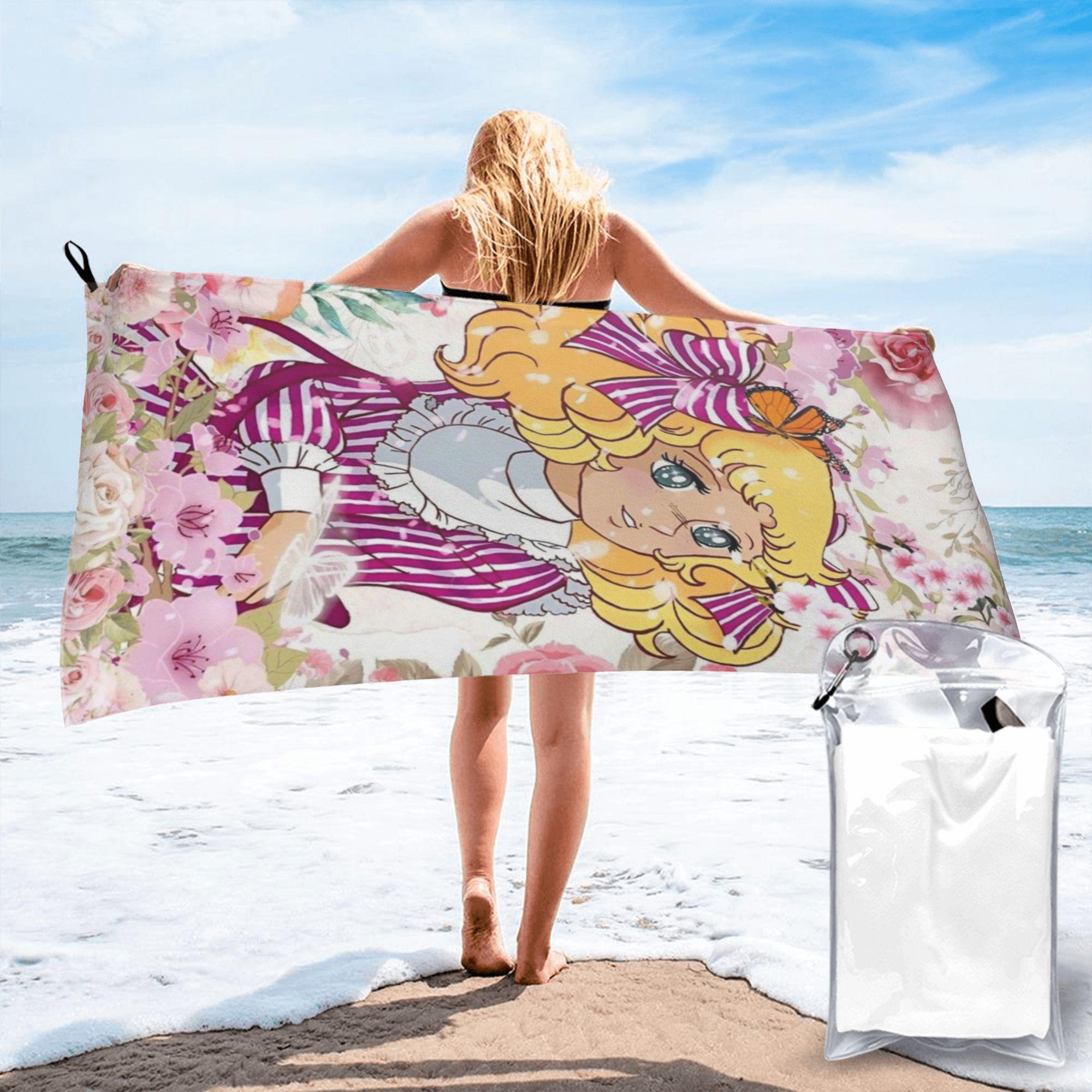 Candy Candy Anime Manga Beach Towel Soft Microfiber Quick Dry Absorbent Quick Towels For Yoga 70x140 cm