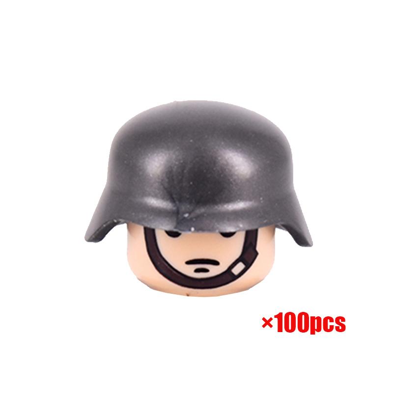 100PCS World War II Military Mini Figures Set - WW2 Eight Nations Soldiers Building Blocks - DIY Army Battle Scene Educational Toys