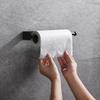 New Self Adhesive Paper Towel Holder Punch-free Silver Black Paper Roll Holder Stainless Steel Wall Mount Hook