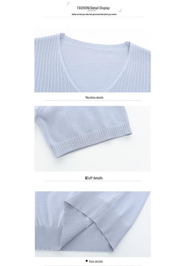 2026 Summer Ice Silk V-Neck Short Sleeve Shirt for Fashionable 40-Year-Old Mothers
