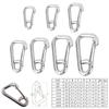 D-Buckle Lock Screw Lock Climbing Gear Carabiner Chain Connecting Ring Safety Snap Hook Carabiners