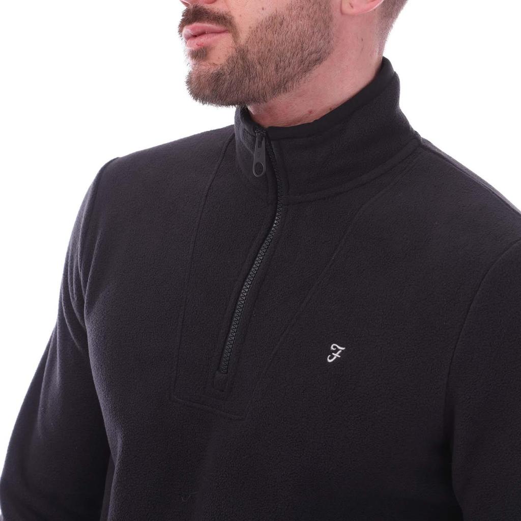 Farah Mens Rush Quarter Zip Fleece Top