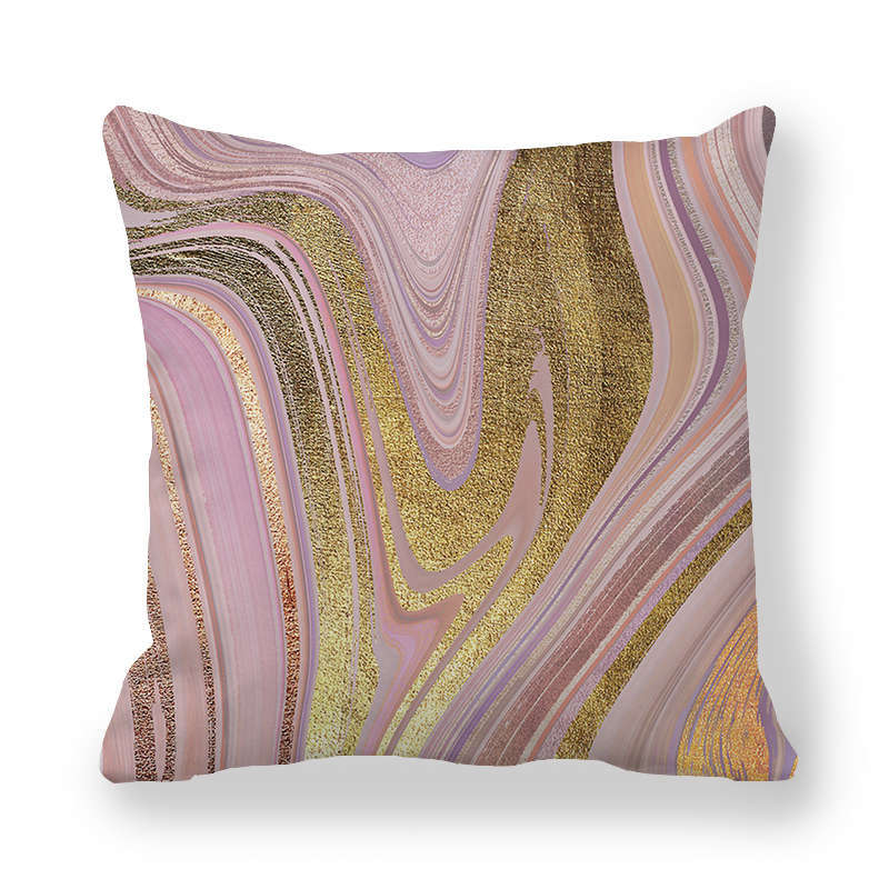 Home Decor Marble Pattern Digital Print Throw Pillow Covers Pattern Cushion Cover Suitable for Sofa Bedroom Car Pillow Cover