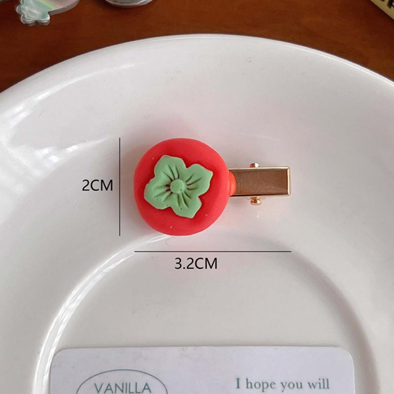 Fată Inimă Drăguț Mic dejun Agraf Simulare Mâncare Agraf Rășină Accesorii pentru păr