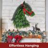 Pferdekopf Weihnachts-Kranz Pferdekopf Torring Ländliches Bauernhaus Reitsport-Thema Türdekoration 40cmx30cm