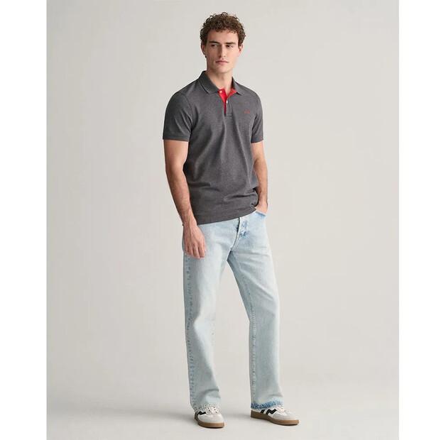 Gant Reg Contrast Rugger поло с короткими рукавами