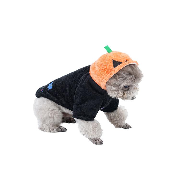 Halloween Dog Funny Costume Set, Pumpkin Head Pet Personalized Transformation Dog Costume